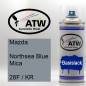 Preview: Mazda, Northsea Blue Mica, 28F / KR: 400ml Sprühdose, von ATW Autoteile West.